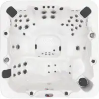 American Spas American Spas 6-Person 56-Jet Acrylic Square Hot Tub with Ozonator and Built-In Speaker in Smoke
