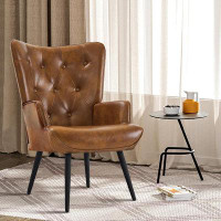 17 Stories Madyan 25.5'' Wide Tufted Wingback Chair