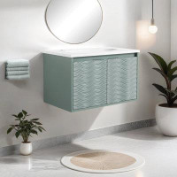 Ebern Designs Xaviera 29.94'' Single Bathroom Vanity with Resin Top