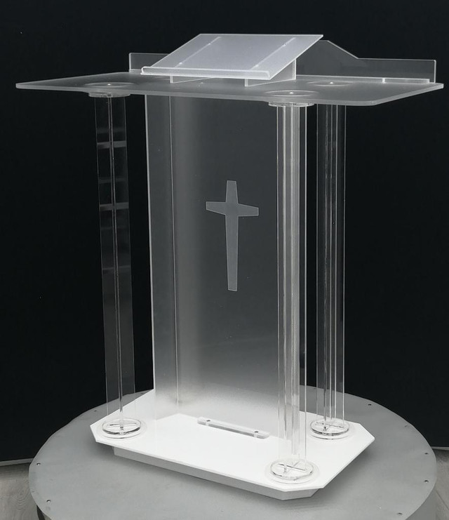 Acrylic Podium Acrylic Pulpits Churches Podium Professional Plexiglass Podium Lectern for Weddings and Church 220335 in Other Business & Industrial in Toronto (GTA) - Image 3