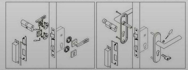 Single Door Double Handle Lock (Golden) #021259 in Other Business & Industrial in Toronto (GTA) - Image 4