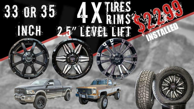 LEVEL LIFT KITS $299 INSTALLED! PAIRED WITH WHEELS OR TIRE PACKAGE!       Thor Tire Distributors in Tires & Rims in Fort McMurray