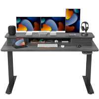 Accentuations by Manhattan Comfort Modern Electric Standing Desk With Storage  Alloy Steel