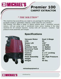 Top Selling Carpet Extractor!  $2,195!!