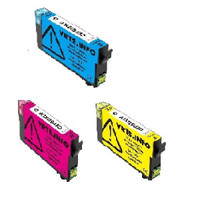 Compatible with Epson T812XL C/M/Y PREMIUM ink Compatible Ink Cartridges - High Yield - 3 Cartridges Color Combo