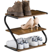 17 Stories Sturdy Wooden Shoe Rack - Elegant Entryway Organizer For Bedroom, Living Room, And More