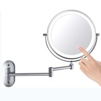 NEW 8 IN WALL MOUNTED LED MAKEUP MIRROR TOUCH 16813