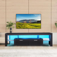 Wrought Studio LED TV Stand Modern TV Stand With Storage Entertainment Center With Drawer TV Cabinet For Up To 75 Inch F