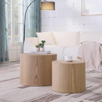 Millwood Pines MDF with ash/oak/walnut veneer side table/coffee table/end table/nesting table