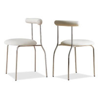 Hokku Designs 29.13" Black Solid back side Chair(Set of 2)