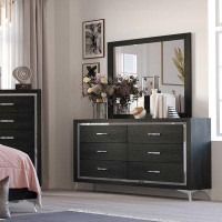 Darby Home Co Aatifa 6 - Drawer 58.35" W Double Dresser with Mirror