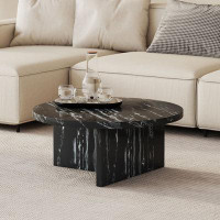 Wrought Studio Modern Round Wooden Coffee Table