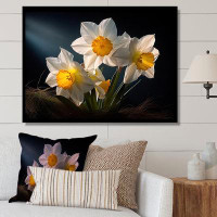 Ebern Designs White And Yellow Daffodils Flower - Daffodils Wall Art Prints
