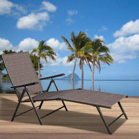 Arlmont & Co. Adjustable Outdoor Patio Pool Chaise Lounge