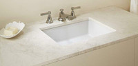Kohler Verticyl® K-2882-0 Rectangle under-mount bathroom sink in White  17x13 or OS 20x16