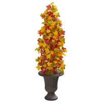 August Grove 47" Artificial Maple Tree in Planter