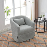 Latitude Run® I Will Search For A Modified Title For The "360-degree Swivel Accent Armchair Linen Blend Orange Mint Gree