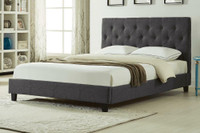 Lord Selkirk Funiture - T2366 - KING PLATFORM BED FRAME IN LINEN CHARCOAL