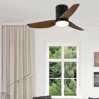 Ivy Bronx 40" Dalaila 3 - Blade LED Smart Standard Ceiling Fan with Remote Control and Light Kit Included