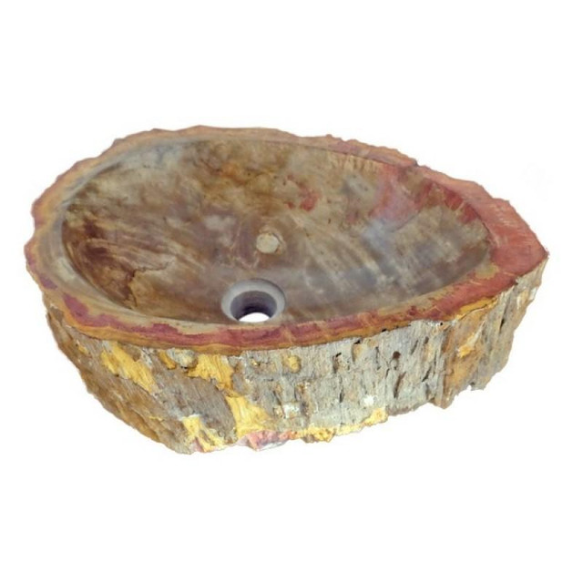 16 to 32 in. L, 12 to 19 in. W - Natural Stone Vessel Vessel Sink - Petrified Wood  4.5 to 6.5 in. H in Plumbing, Sinks, Toilets & Showers - Image 3