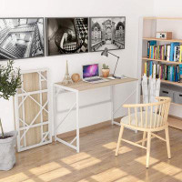 Hokku Designs Hokku Designs Folding Desk Writing Computer Desk For Home Office, No-Assembly Study Office Desk Foldable T