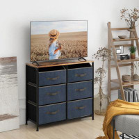 17 Stories 6-Drawer Dresser With Metal Frame And Anti-Toppling Devices