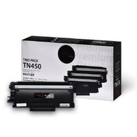 Premium Tone Compatible Brother TN-450 Black Trio Pack Toner Cartridges - 3x 2.6K/ea