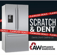 HUGE SELECTION OF NEW AND REFURBISHED REFRIGERATORS . ONE YEAR FULL WARRANTY INCLUDED