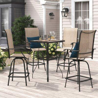 Lark Manor Square 4 - Person 27.5'' Long Bar Height Dining Set