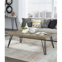 Foundry Select Everson Solid Fir Coffee Table In Sand Dollar