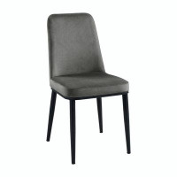 Mercer41 Sleek Design Gray Velvet Side Chairs Set of 2