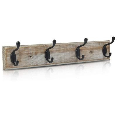 17 Stories Willamina Metal 4 - Hook Wall Mounted Coat Rack in Other