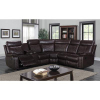 Latitude Run® 180" Wide Faux Leather Reclining Corner Sectional
