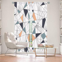 East Urban Home Lined Window Curtains 2-panel Set for Window Size by Metka Hiti - Strait Lines