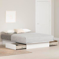 South Shore Fusion Full/Queen 2-Drawer Platform Bed Pure White