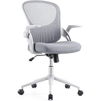 Mercer41 Office Chair - Ergonomic Flip-up Arm Home Office Computer Swivel Desk Chair With Wide Seat, Thickened Seat Cush