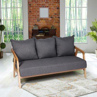 Corrigan Studio 60" 3-seat Wood Arm Sofa