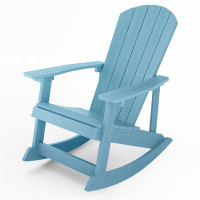 HERACLES All Weather Plastic Rocking Adirondack Chair