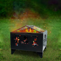 Winston Porter Labib 24'' H x 24'' W Steel Wood Burning Outdoor Fire Pit