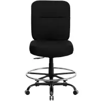 Flash Furniture HERCULES Series Big & Tall 400 lb. Rated Ergonomic Drafting Chair with Rectangular Back
