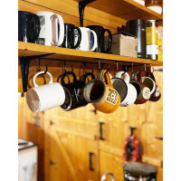 Rubbermaid Mug Hanger Under Cabinet 3 Pcs Iron Mug Rack Wall Mounted Coffee Cup Hanging Rack Mug Storage Organizer For K