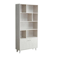 Latitude Run® Modern Wooden Bookshelf With 7 Compartments