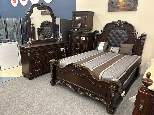 6 pcs Solid Wood Bedset Brand New !! Furniture Sale!! in Beds & Mattresses in Ontario - Image 2