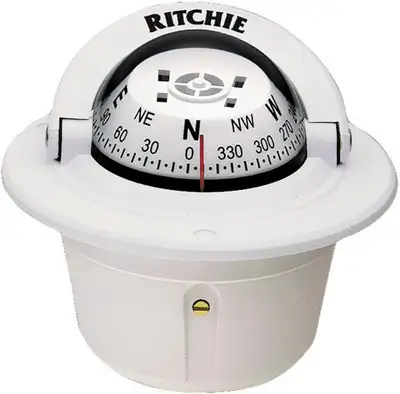 FREE Fast Delivery! Ritchie Explorer Flush Mount Compass - White,