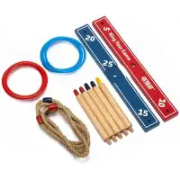 GSE Games & Sports Expert Loop Hoop Ring Toss Game Set for Adults. Backyard, Lawn, Yard Games