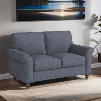 Hokku Designs 57"Wide Elegant Comfort Upholstered Sofa With Delicate Stitching Style And Gourdwood Legs