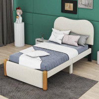 Ebern Designs Full Size Upholstered Platform Bed With Wood Supporting Feet