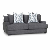 Wade Logan Avianne 87" Recessed Arm Sofa with Reversible Cushions