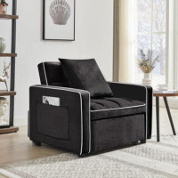 Mercer41 Three-In-One Sofa Bed Chair Folding Sofa Bed Adjustable Back Into A Sofa Recliner Single Bed Adult Modern Chair