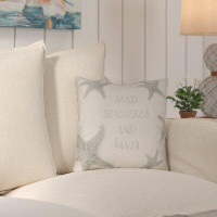 Highland Dunes Clarkson Dreaming of a Sandy Christmas Indoor/Outdoor Throw Pillow